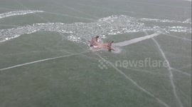 US: Sheriff's Office Drone Rescues Deer from Frozen Lake