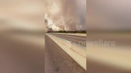 US: Massive Miami Dade Brush Fire Spews Dark Smoke Clouds Across Florida Keys