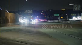 US, Los Angeles: Los Angeles Motorcycle Pursuit Leads to Downtown Back To SGV