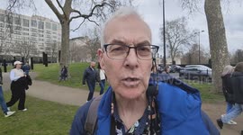 Speaker from the R.S.E against sex education attended the Patriots Of Britain - We march for the children in London, England
