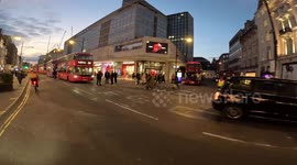 Chaos as broken down electric taxi blocks dozens of buses on Oxford Street