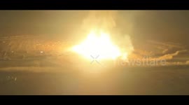 Large fire erupts at gas metering station after attack in Sudzha, Russia