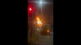 Massive fire at electrical substation shuts down Heathrow Airport in London, England