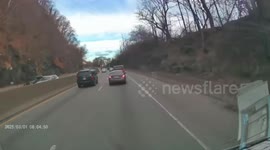 Dashcam captures hit-and-run crash in Pennsylvania, USA