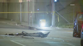 US, Los Angeles: Sawtelle Coco Delivery Robot Escorted Through LAPD Crash Scene
