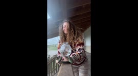 The Swarm Feels Amazing - Love from Hummingbirds, here on my rural horse ranch in the middle of Nature I call the hummingbirds to me with Love vibrating out of my heart.  I am Scarlet Ravin, a Curandera and healer and I live in oneness with Nature to harn