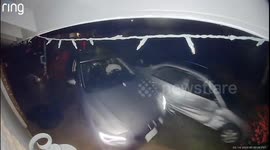 Allegedly Intoxicated Driver Crashes into Car Parked in Driveway