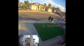Police Officers  Impressed by Perfect Lawn