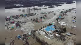 Melting snow from spring thaw causes severe floods in Russia