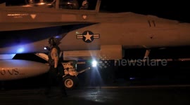 US fighter jets take-off in Red Sea to strike Houthi rebels