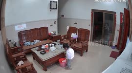 Terrible toddler sets waste paper bin alight