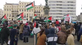 UK: Amazing march for Gaza through Brighton city centre ends at the Peace Statue in Hove