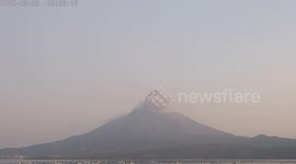 Sakurajima volcano spews ash almost 2km high in Japan