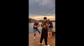 Saxophonist has tourists dancing with wholesome performances