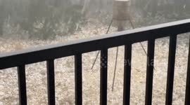 US: Large Hail Pelts Kerrville, Texas