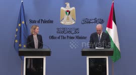 EU foreign policy chief Kaja Kallas visit Ramallah - Palestine
