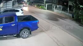 Out-of-control pickup truck with drunk driver crashes into cars