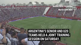 Argentina national and U20 teams unite to support flood-hit region