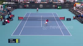 Korda defeats Tsitsipas to reach Miami fourth round