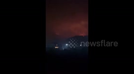 Japan: Forest fire in Okayama
