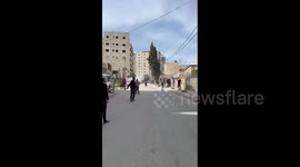 Israel: Terrified Palestinian residents, are fleeing as Israeli forces fire teargas in the Shuafat refugee camp in Jerusalem