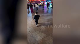 Tot steals the show with impressive moves at outdoor dance class
