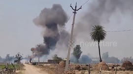 Fire rips through gas cylinder warehouse in India