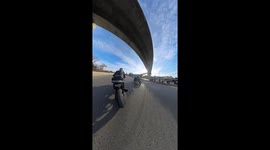 Motorcycle Keeps Going  Without  Rider