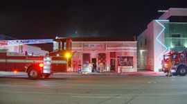 US, Los Angeles: Beverly Hills Nail Salon Fire