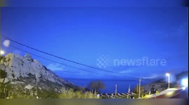 Meteor streaks across sky above south of France