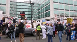 DC: Protest outside FOX News and CNN in Washington