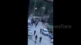 Several Palestinians were rounded up during an Israeli incursion into Aida refugee camp
