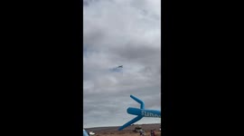 Fiery crash during air show in Vredenburg, South Africa