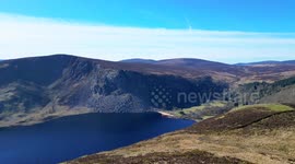 Epic Drone video from Lough Tay – The Guinness Lake, Ireland. With panoramic view.