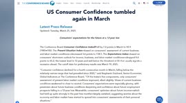 US: U.S. consumer confidence falls for 4th consecutive month