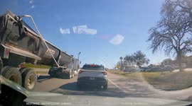 Truck Driver Pulled Over For Driving on Shoulder