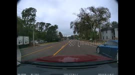 Right Turn Lane Driver Decides To Turn Left Instead