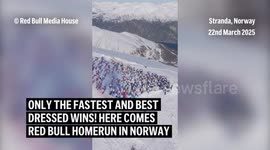 Only the fastest and best dressed skier and snowboarder wins! Here comes the mad cap fun of Red Bull Homerun