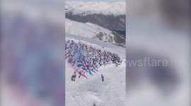 Only the fastest and best dressed skier and snowboarder wins! Here comes the mad cap fun of Red Bull Homerun