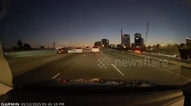Speeding Lexus Loses Control on Interstate
