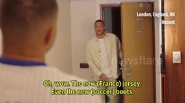 Striking it lucky! Soccer superstar Kylian Mbappe left impressed with his iconic Madame Tussauds makeover