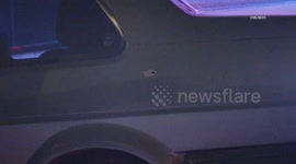 US, Los Angeles: Norwalk Car To Car Shooting Pursuit Ending