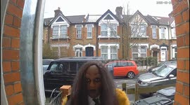 Unknown nan in school uniform looks through doorbell camera in Waltham Forest