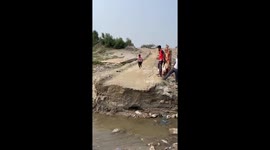 Man's failed river jump ends in face-first fall in Guwahati, India