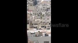 The Israeli army in the Jenin refugee camp in the West Bank