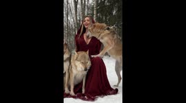 Wolf Gets Licky At Riding Hood Photoshoot