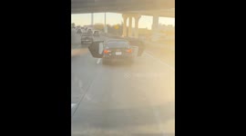 Honda Drives With Doors Open On Highway