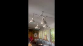 Café Lights Sway During Earthquake in Lampang, Thailand