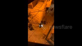 The Israeli forces raid the town of Ni'lin, west of Ramallah