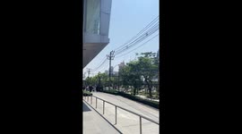 Workers flee as earthquake shakes buildings in Bangkok, Thailand